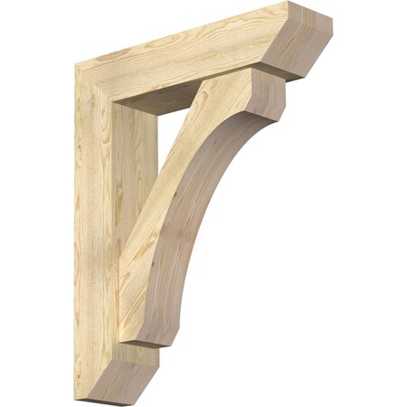 Ekena Millwork Legacy Slat Rough Sawn Bracket w/ Offset Brace, Douglas Fir, 8"W x 32"D x 40"H BKT0806X32X40LEC06RDF